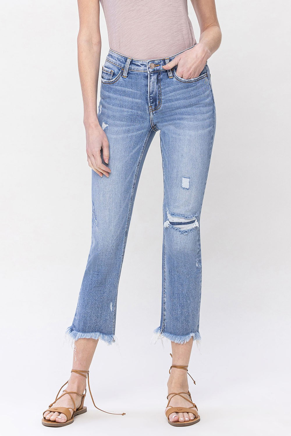 Valerie Cropped Slim Straight Jeans