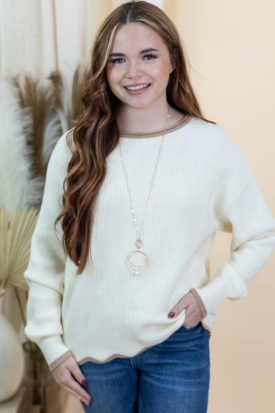 "Chilly Mornings" Sweater (Oatmeal)