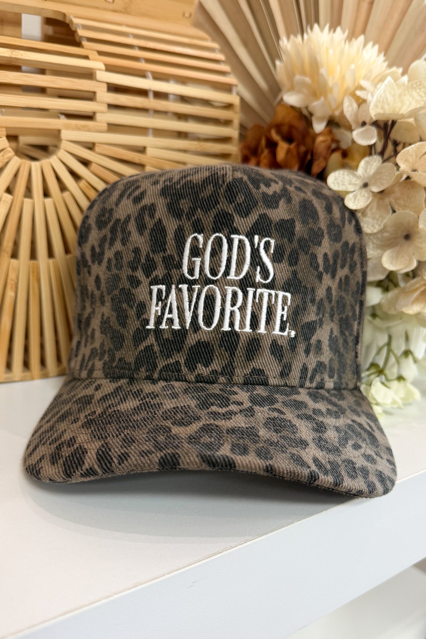 "God's Favorite" Trucker Hat (Leopard)