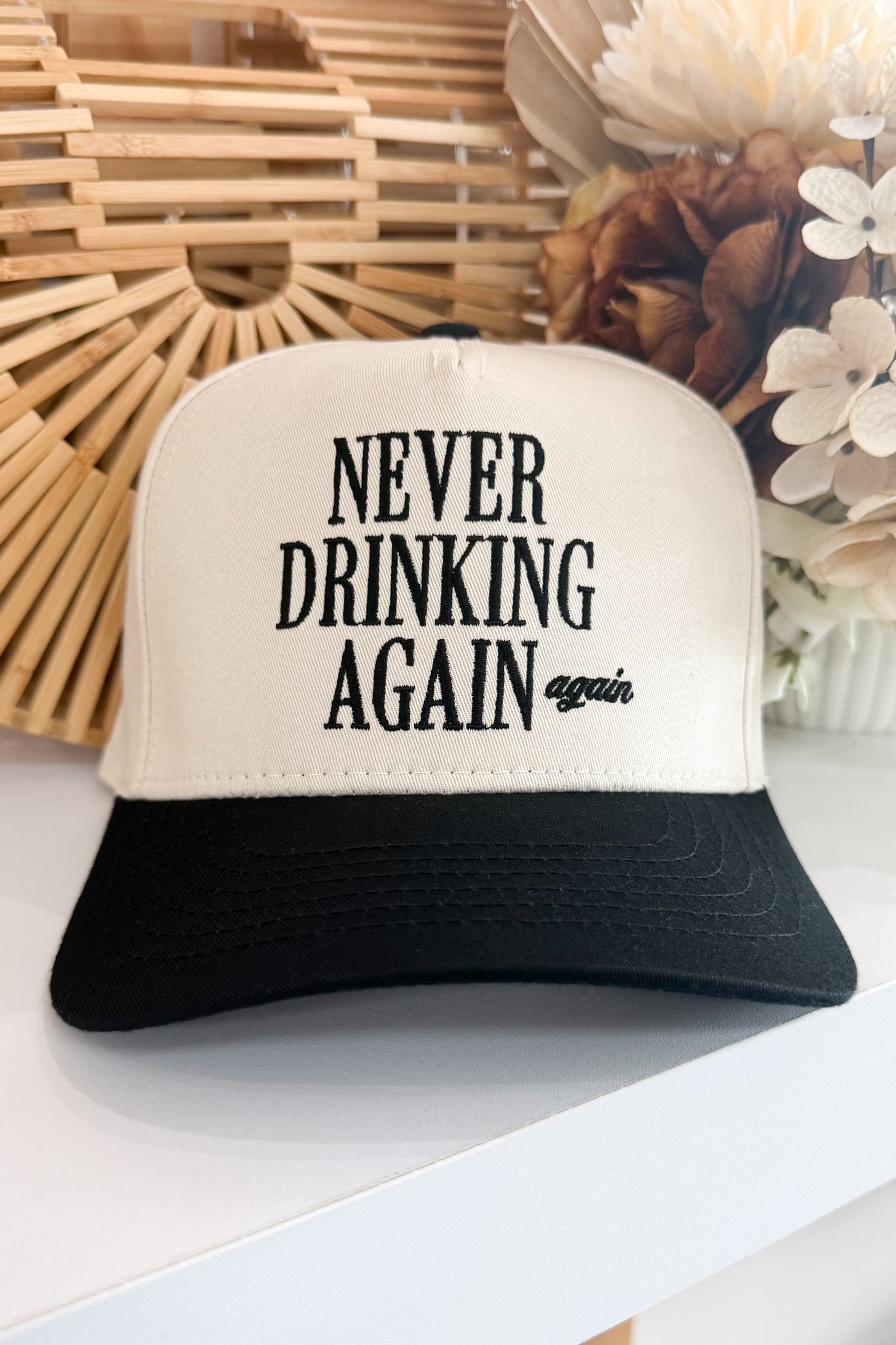 Never Drinking Again Trucker Hat (Black)