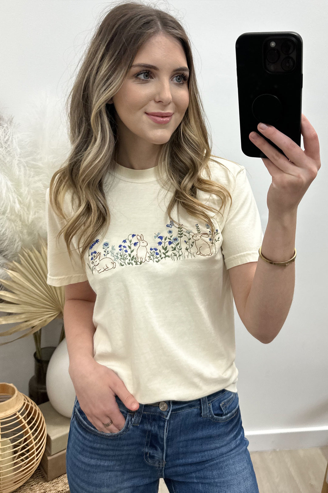 "Easter Bunnies" Graphic Tee (Ivory)