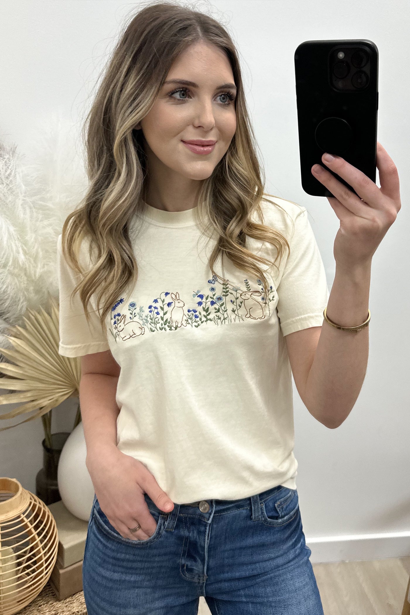 "Easter Bunnies" Graphic Tee (Ivory)
