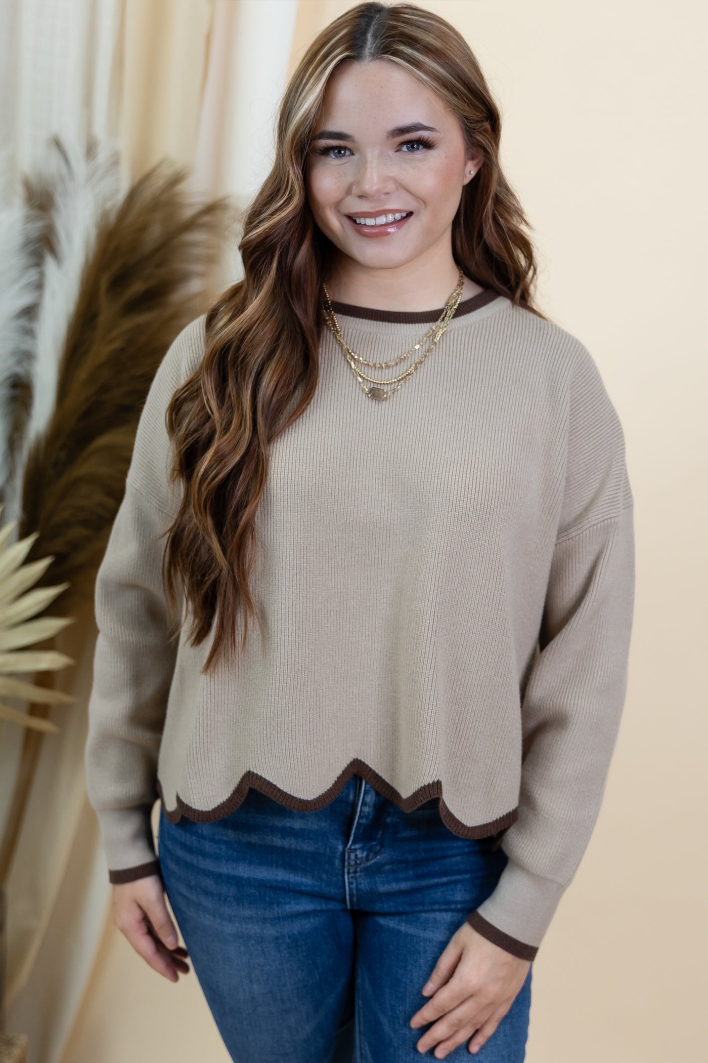 "My Routine" Sweater (Light Mocha/Brown)