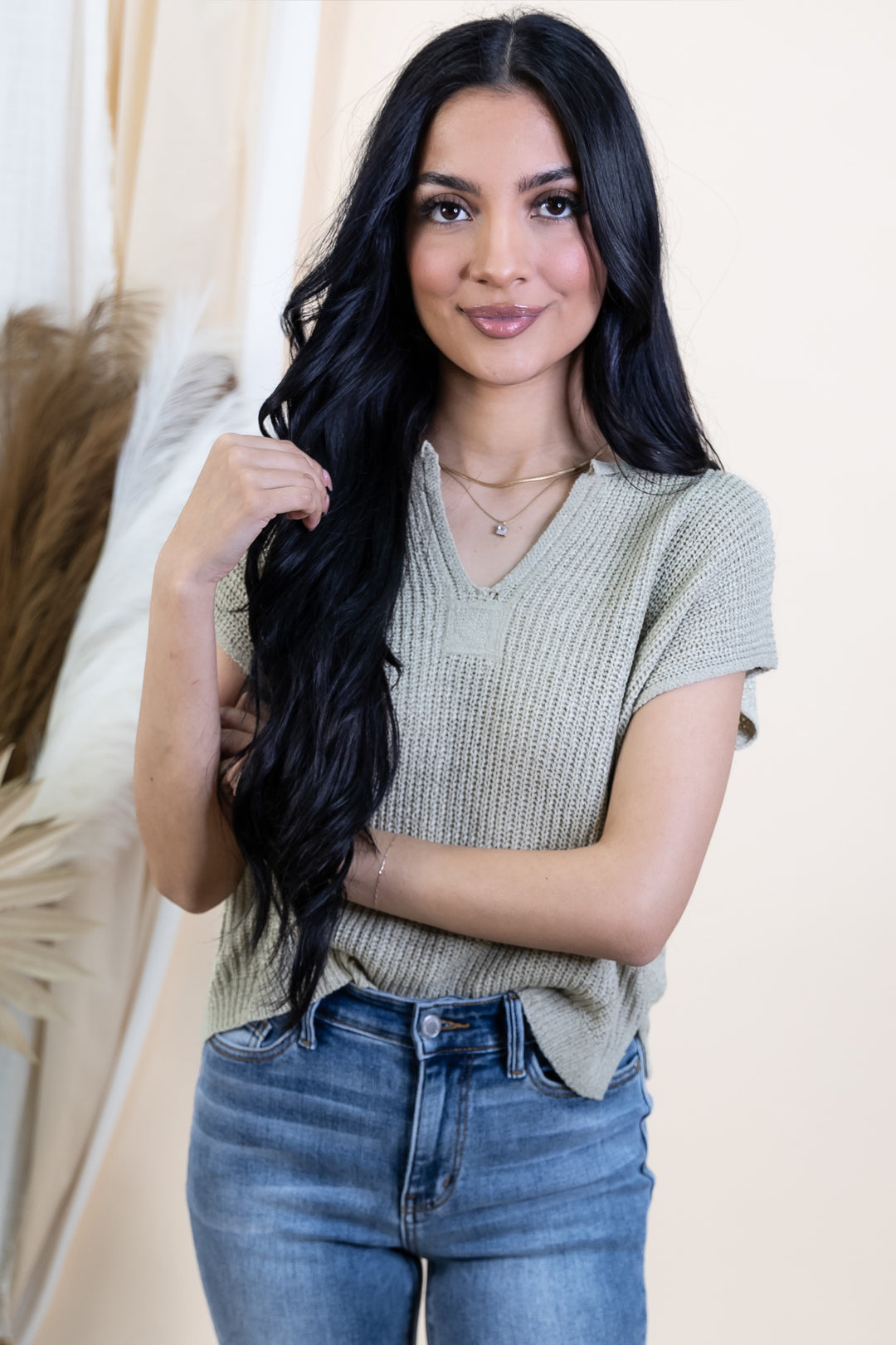 "Radiant Energy" Top (Light Olive)
