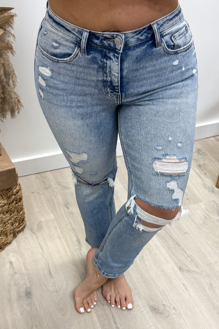 Ariel Cropped Straight Leg Jeans
