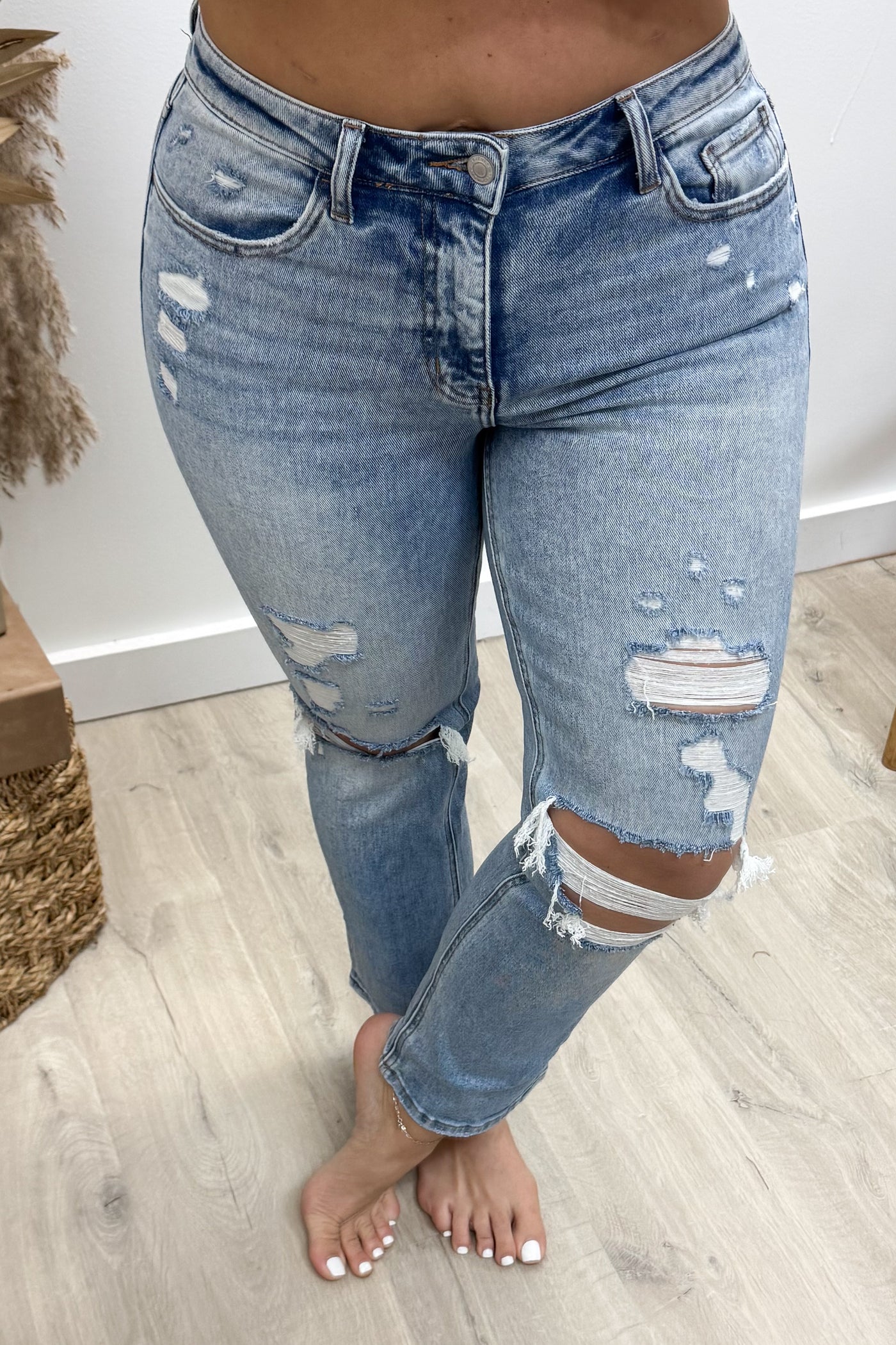 Ariel Cropped Straight Leg Jeans