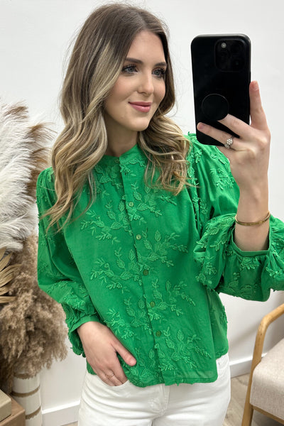 "Breaking The Silence" Button Up (Green)