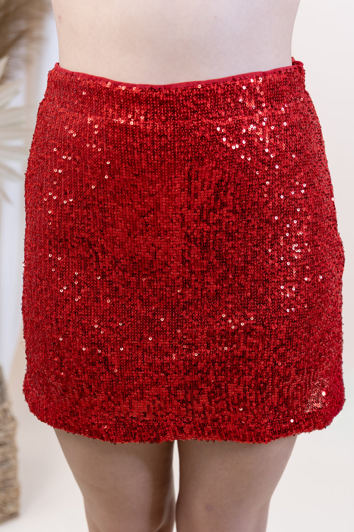 "Sparkle Season" Skort (Red)