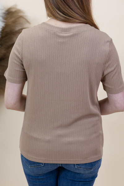 "Let It Be" Top (Mocha)