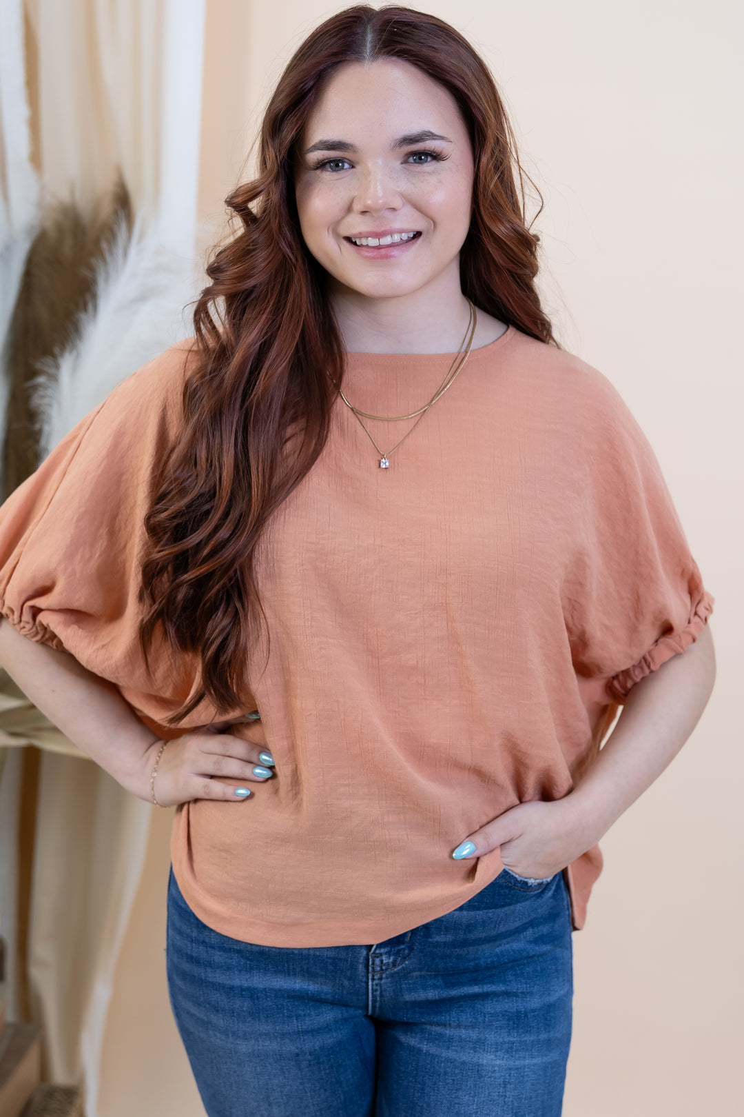 "Sweet Sunrise" Blouse (Apricot)