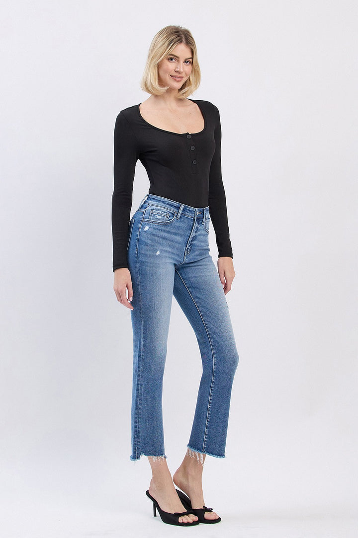 Kim Cropped Slim Straight Jeans