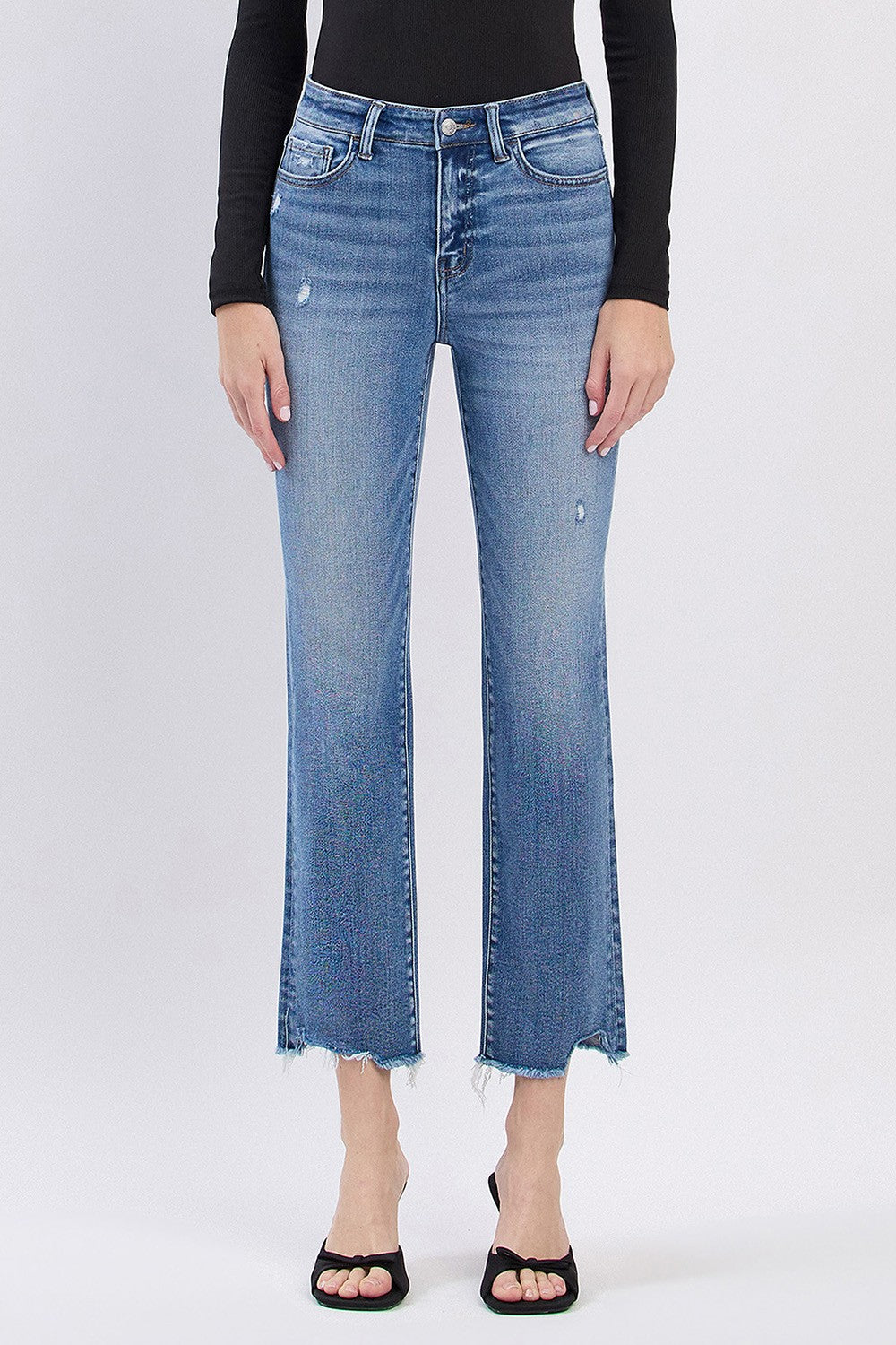 Kim Cropped Slim Straight Jeans