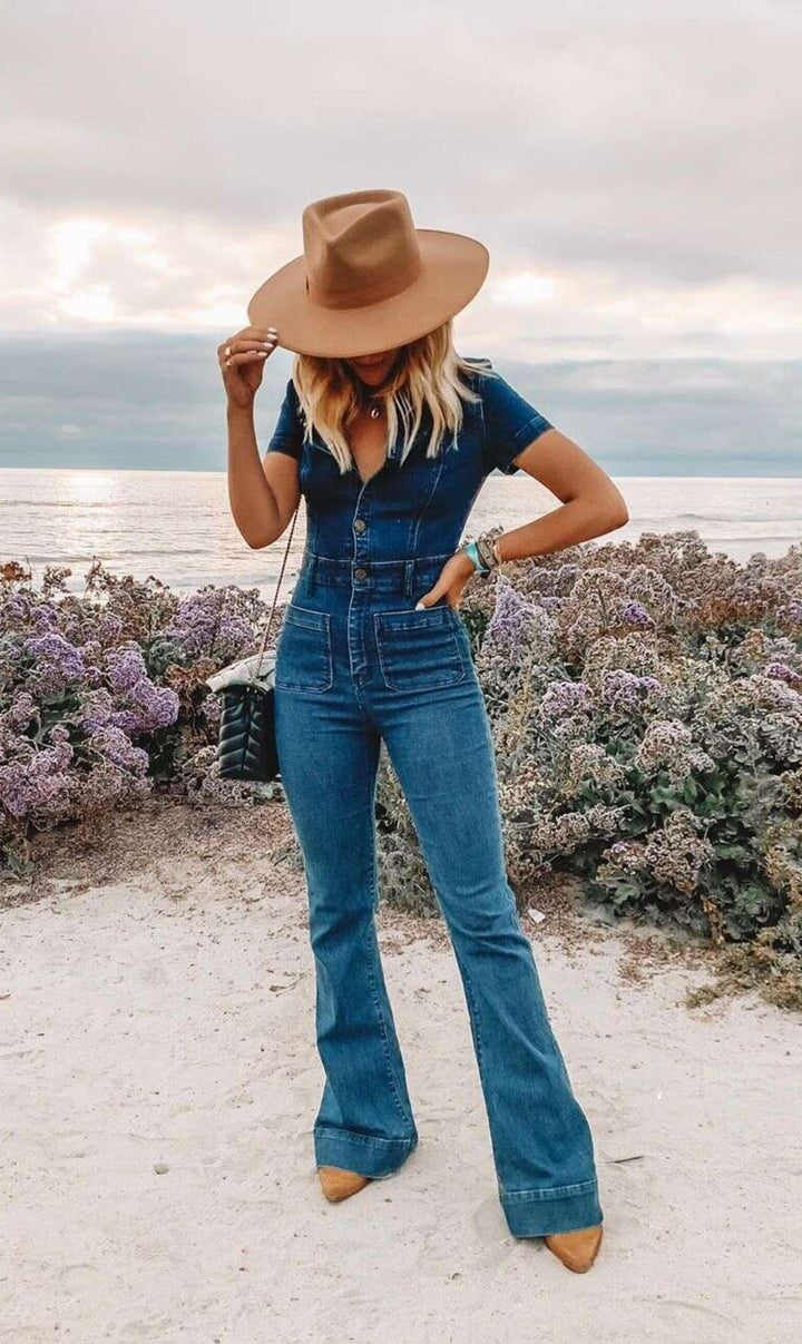 "Timeless Trails" Jumpsuit (Medium Denim)