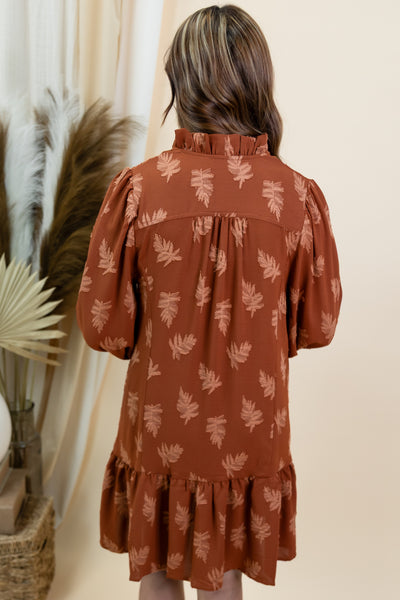 "Fall Festivals" Dress (Rust)