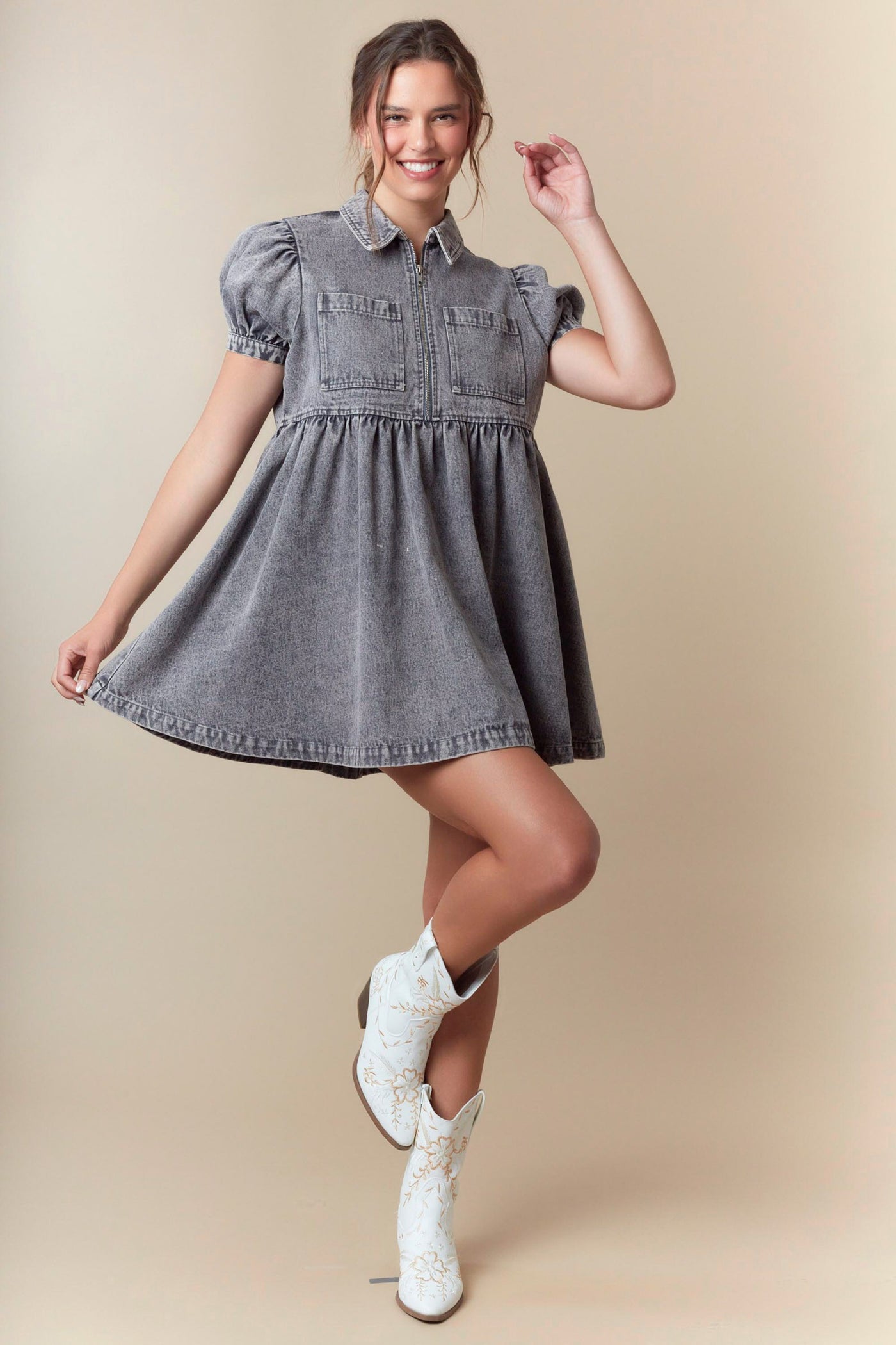 "Make It Work" Dress (Charcoal)