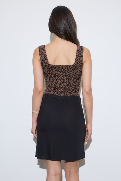 "City Chic" Bodysuit (Brown Multi)