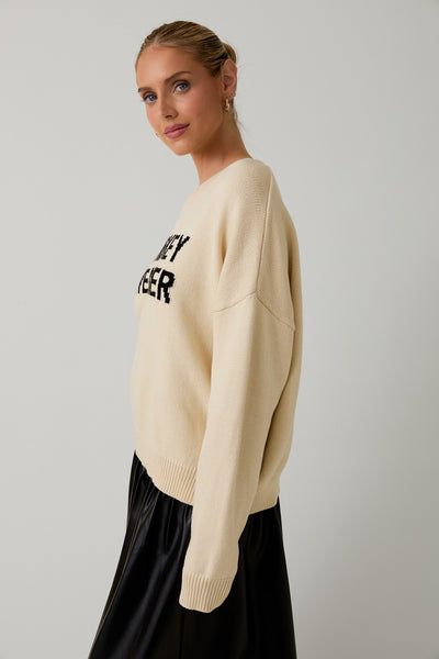 PRE-ORDER - “Whiskey Weather" Sweater (Cream)