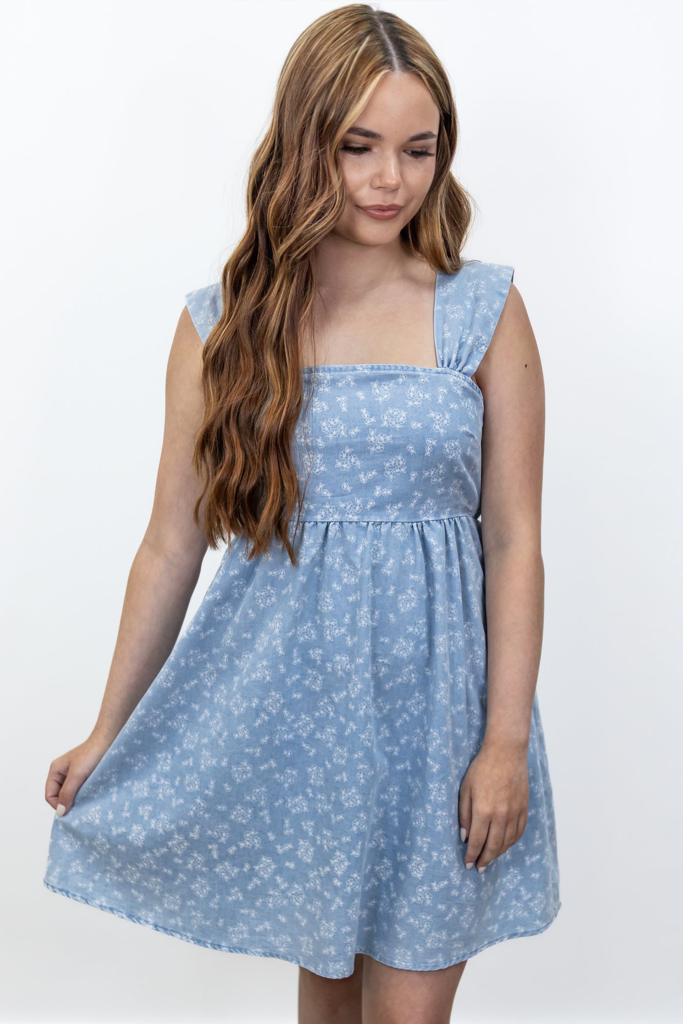 "A Fine Line" Dress (Light Denim)