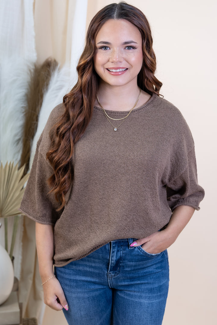 "Comfort Calling" Top (Mocha)