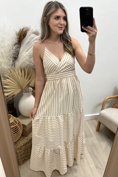 "Refined Taste" Dress (Taupe)