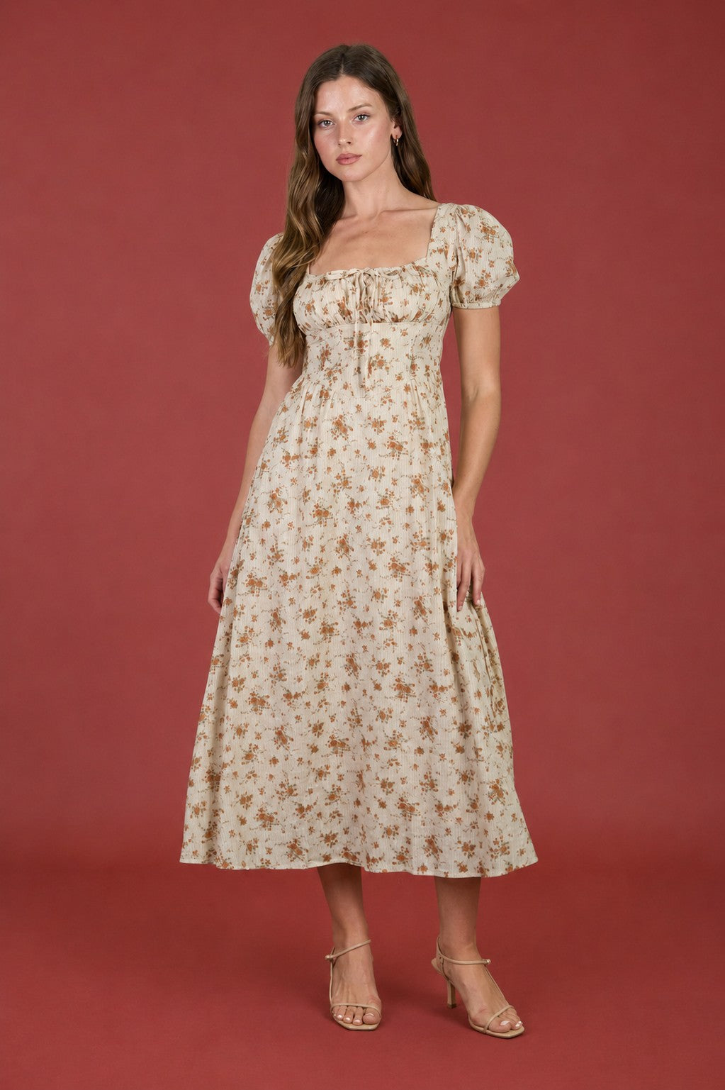 "Wildflower Romance" Dress (Beige Mix)