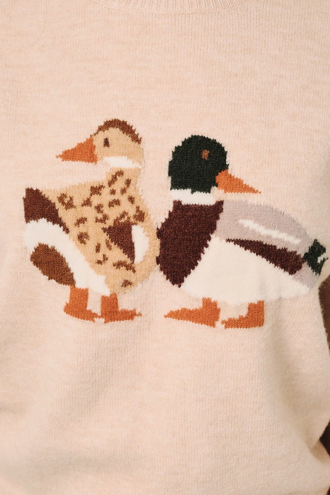 "Duck Duck Cute" Sweater (Oatmeal)