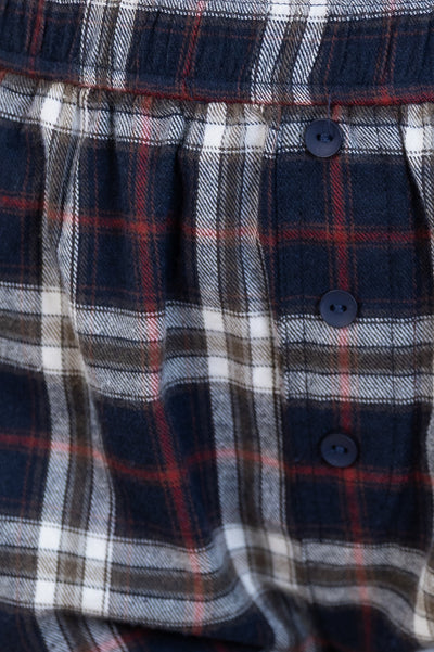 "Simple Living" Boxer Shorts (Navy/Multi Plaid)