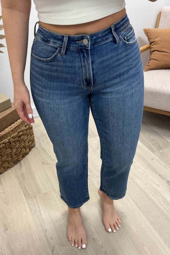 Nina Cropped Straight Leg Jeans