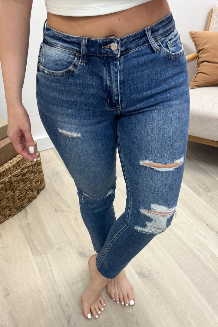 Linda Cropped Slim Straight Jeans