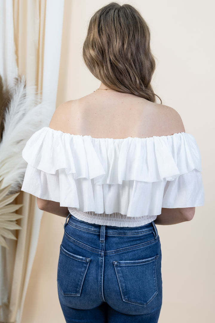 "Romantic Afternoon" Top (White)