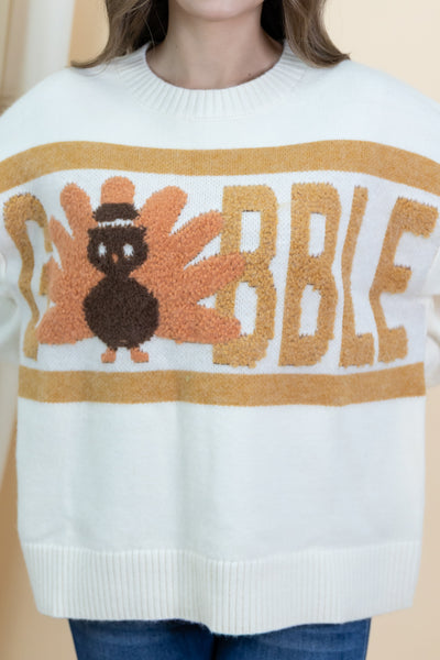 "Gobble" Sweater (Cream)