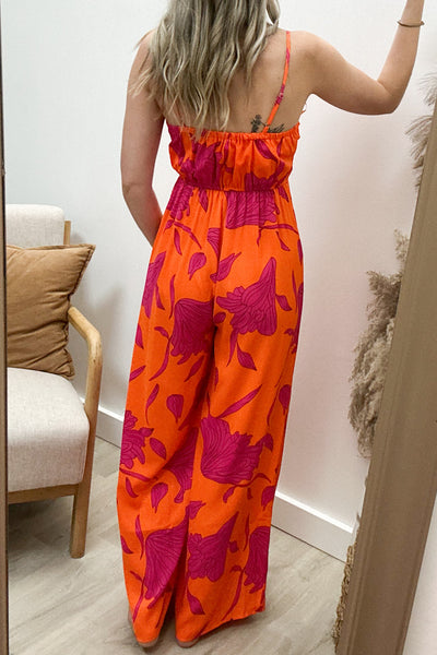"Tango Twist" Jumpsuit (Tangerine)