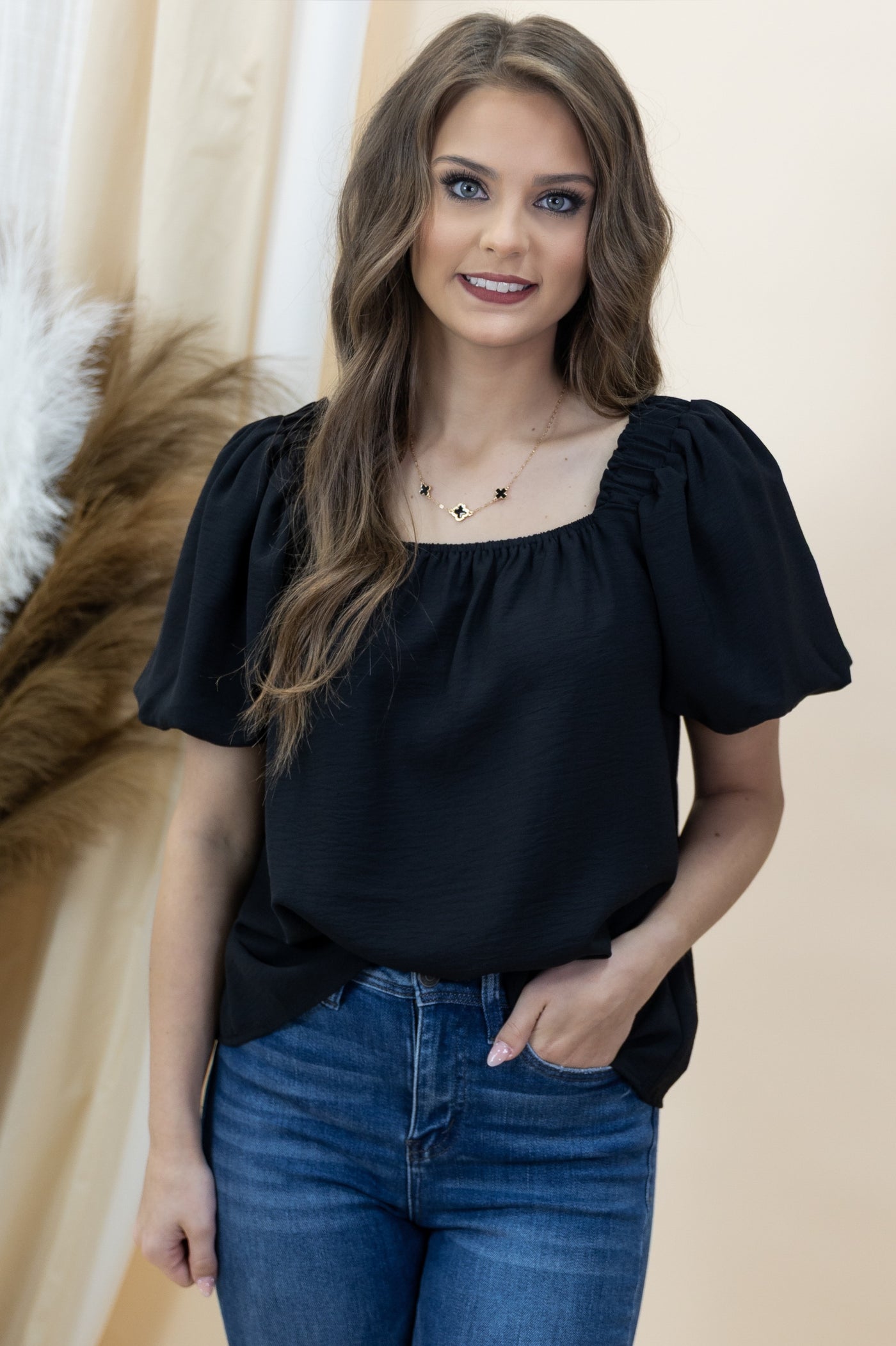 "Minimal Muse" Blouse (Black)