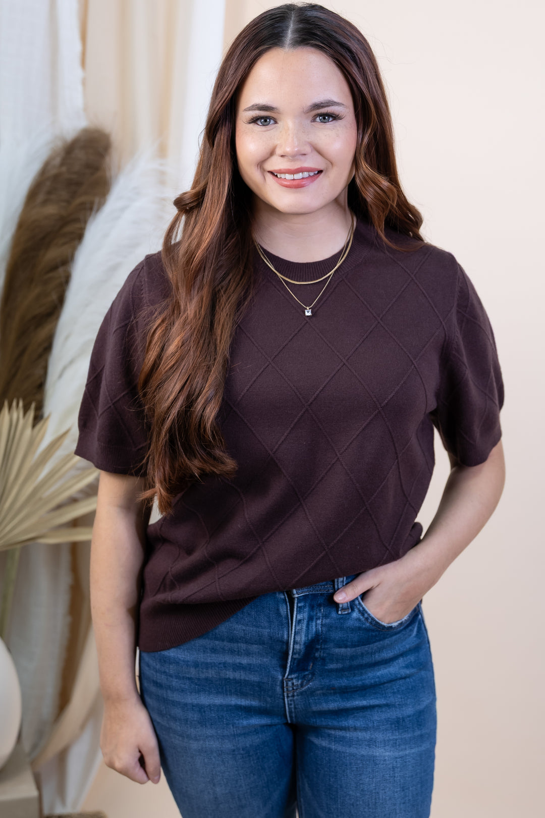 "Nothing Too Serious" Top (Brown)
