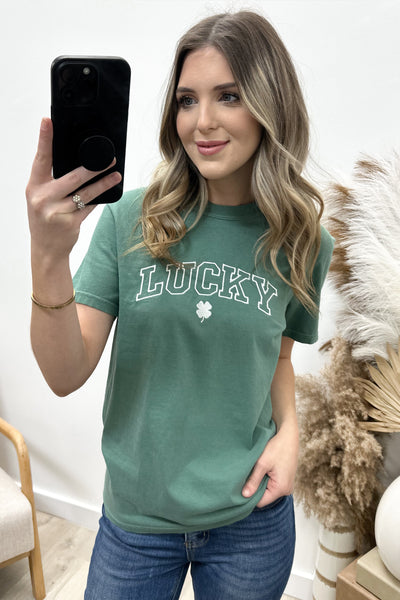 "Lucky" Graphic Tee (Green)