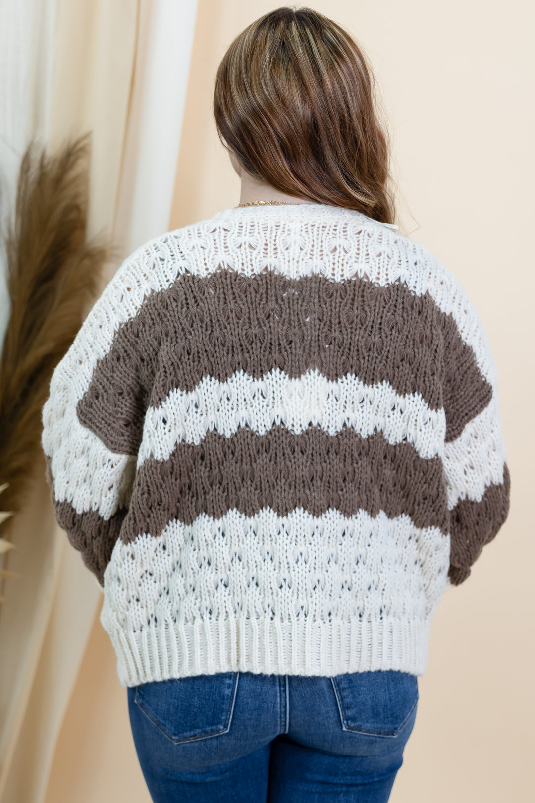 "Secret Admirer" Cardigan (Cream/Choco)