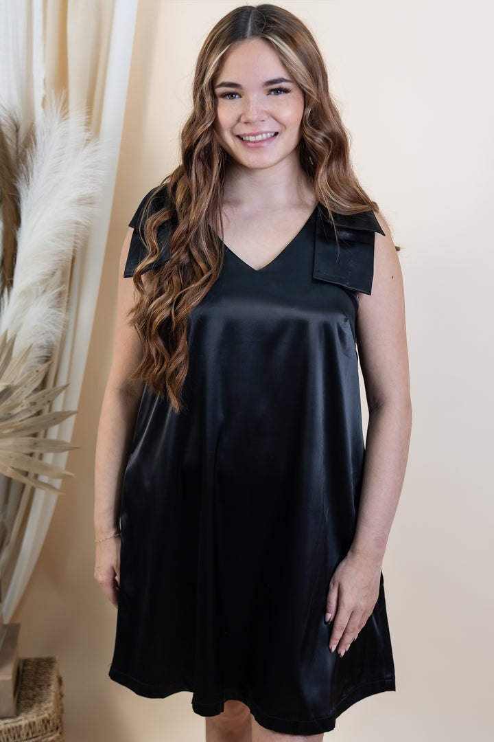"Graceful Ties" Dress (Black)