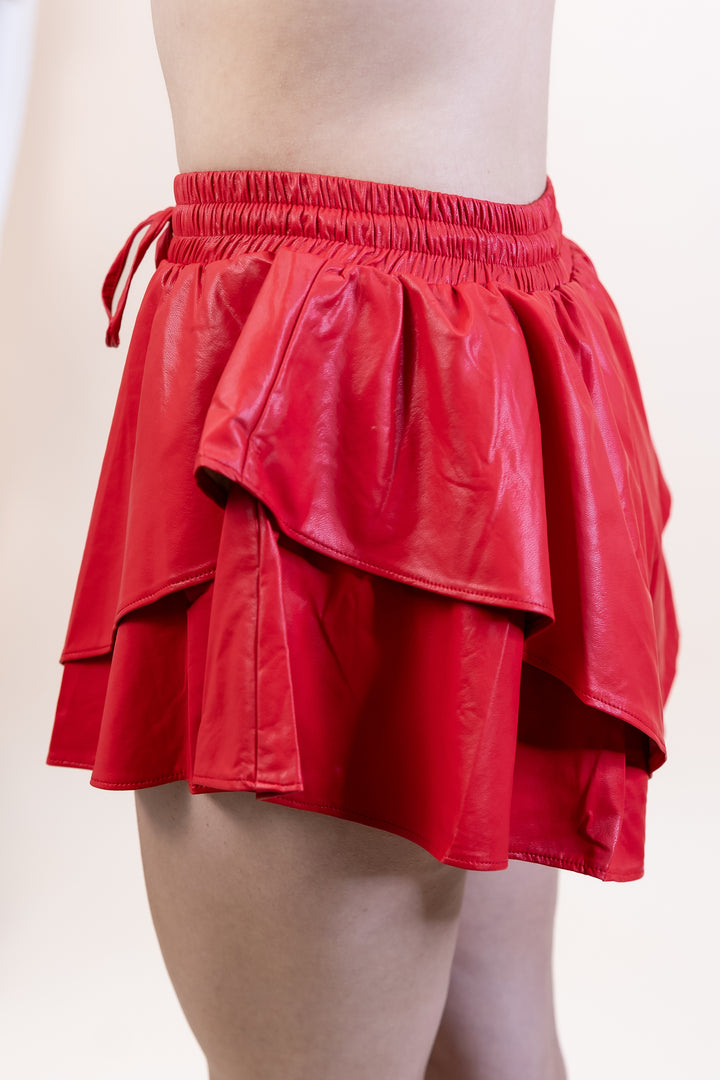"Faux Ever Yours" Skort (Red)