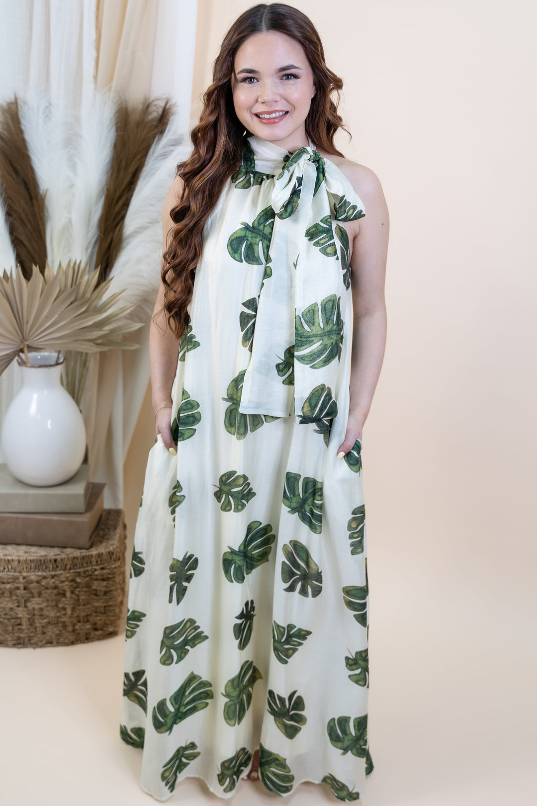 "Coastal Canopy" Dress (Cream)