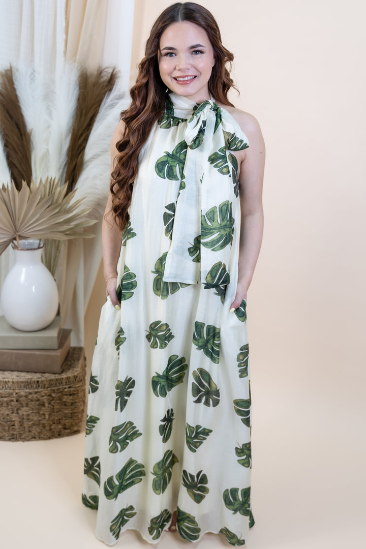 "Coastal Canopy" Dress (Cream)
