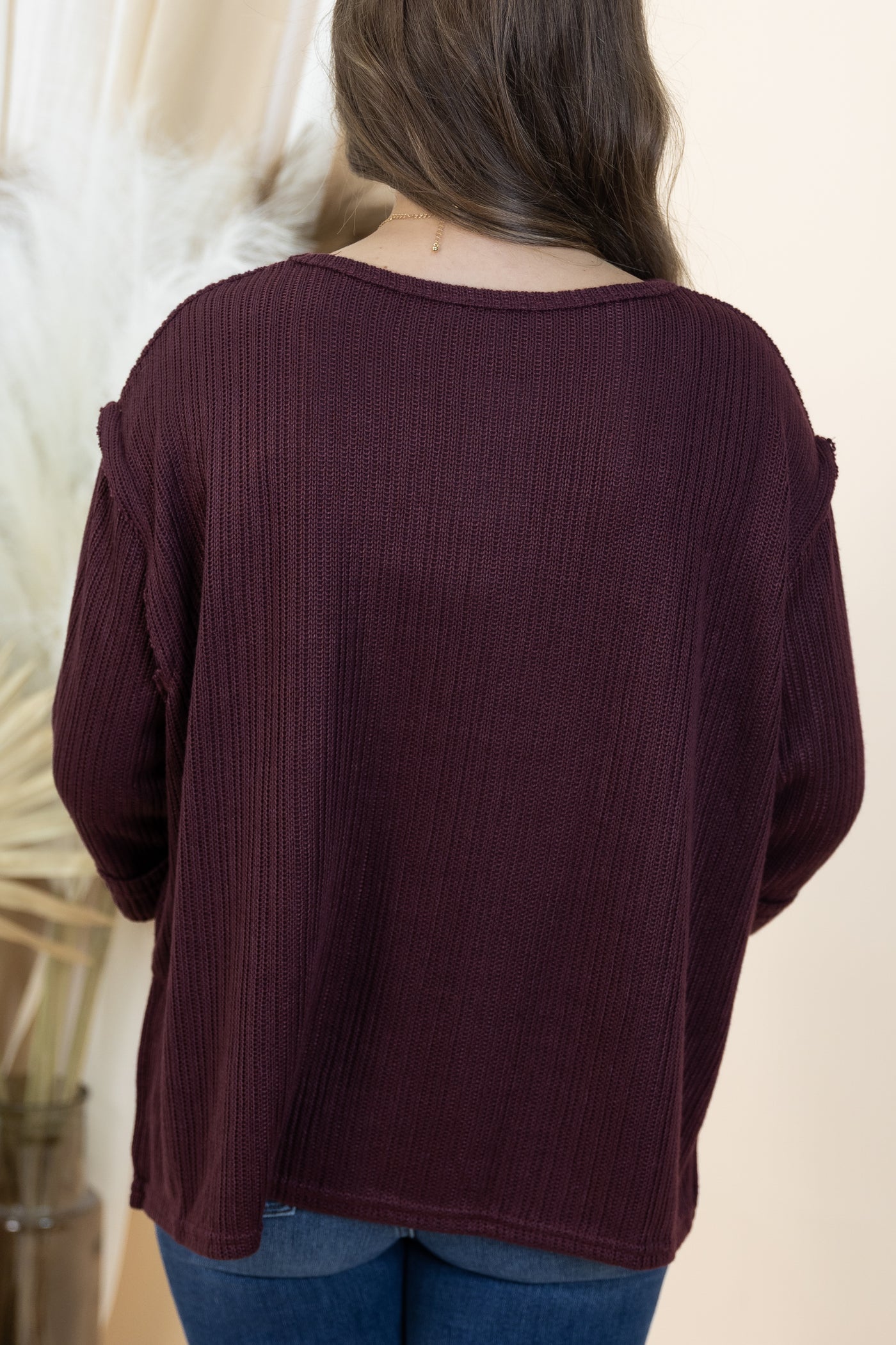 "Fold & Flow" Top (Plum)