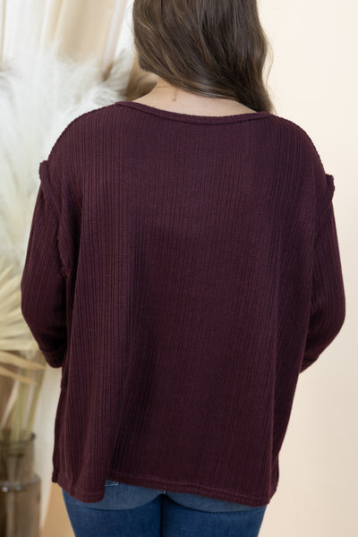"Fold & Flow" Top (Plum)