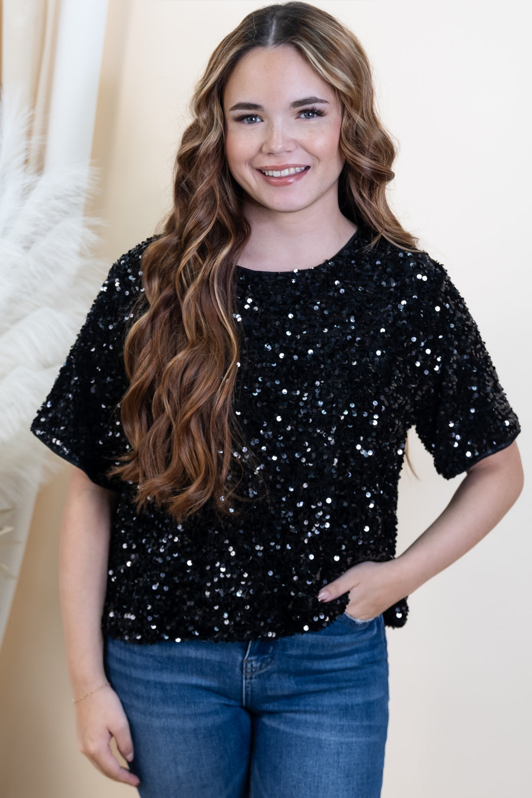 "Midnight Glow" Top (Black)