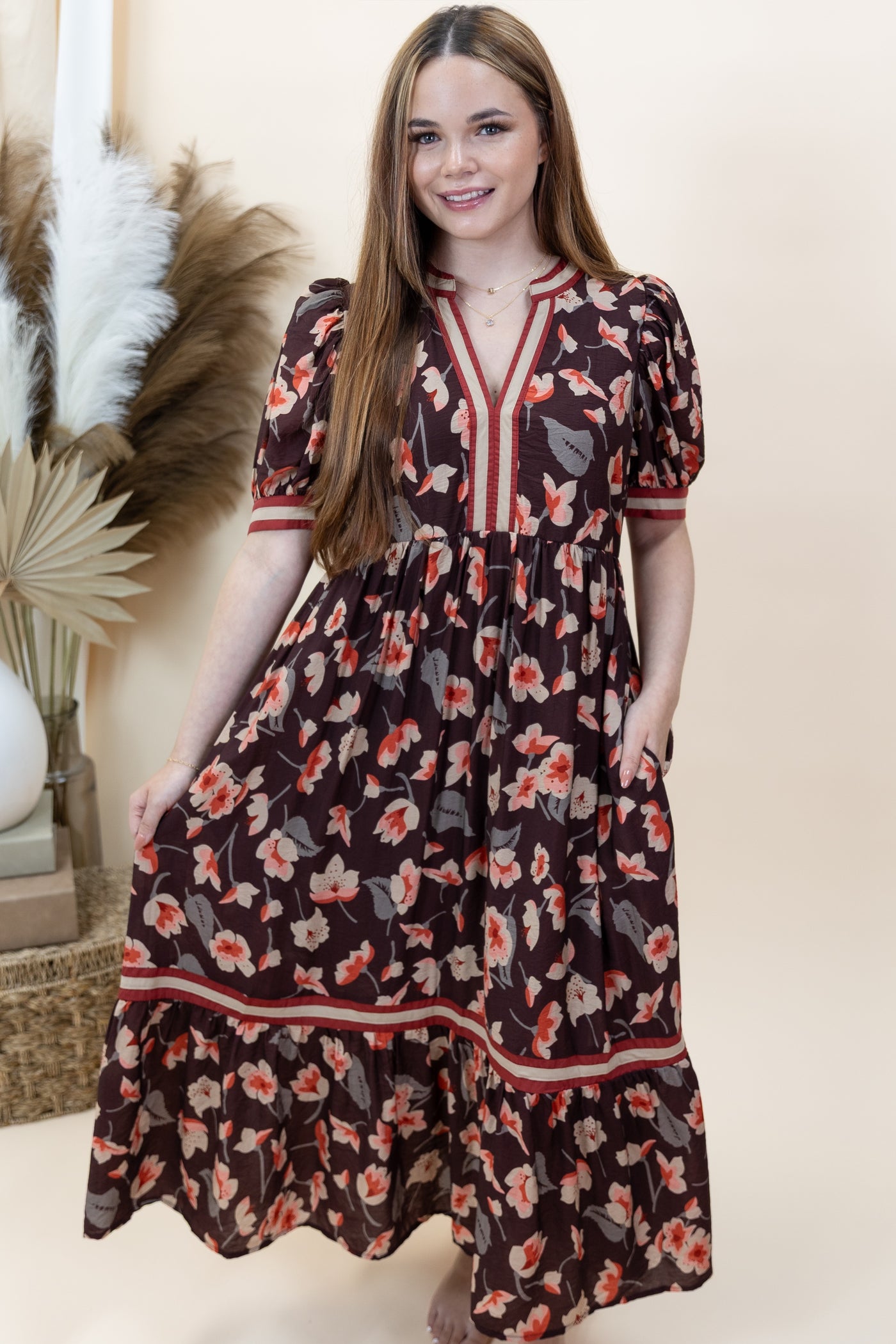"Where I Am" Dress (Brown)