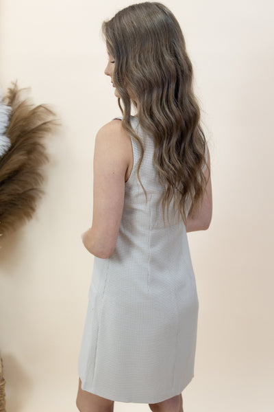 "Good Luck Charm" Dress (Taupe/Cream)