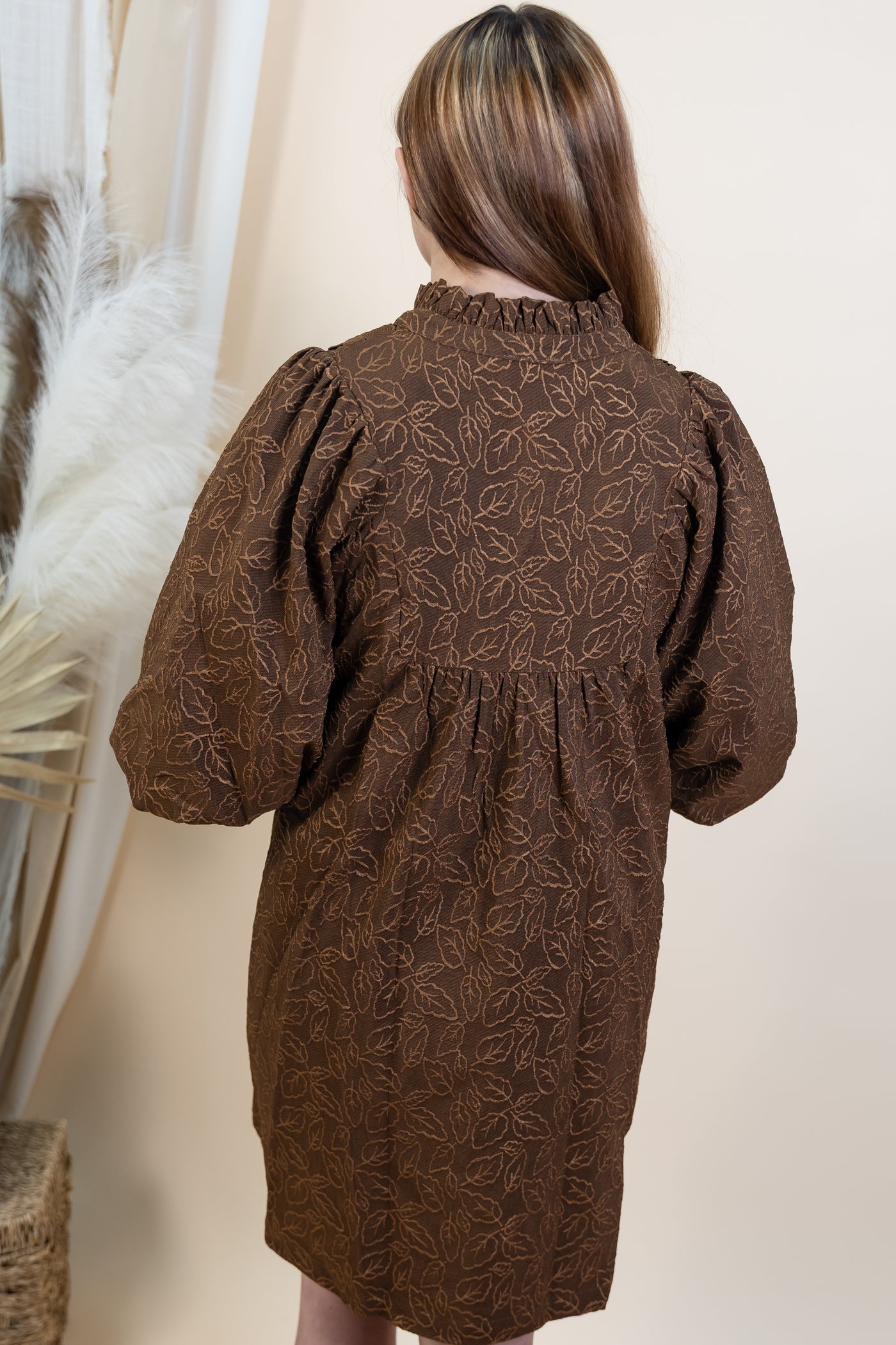 "Falling Leaves" Dress (Brown)