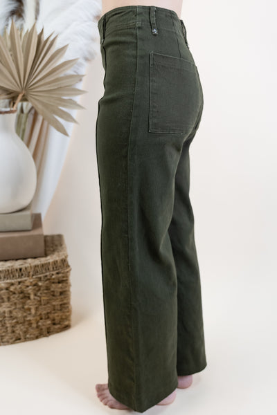 "Down To Earth" Pants (Olive)