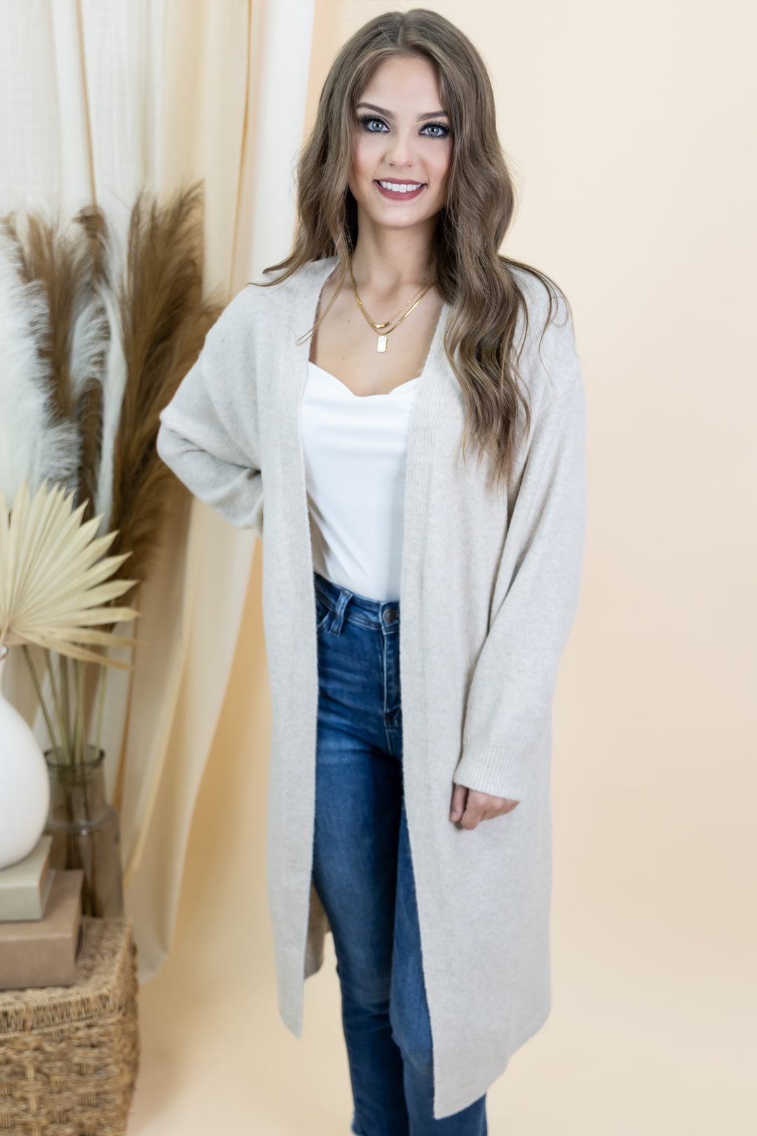 "In The Moment" Cardigan (Oatmeal)