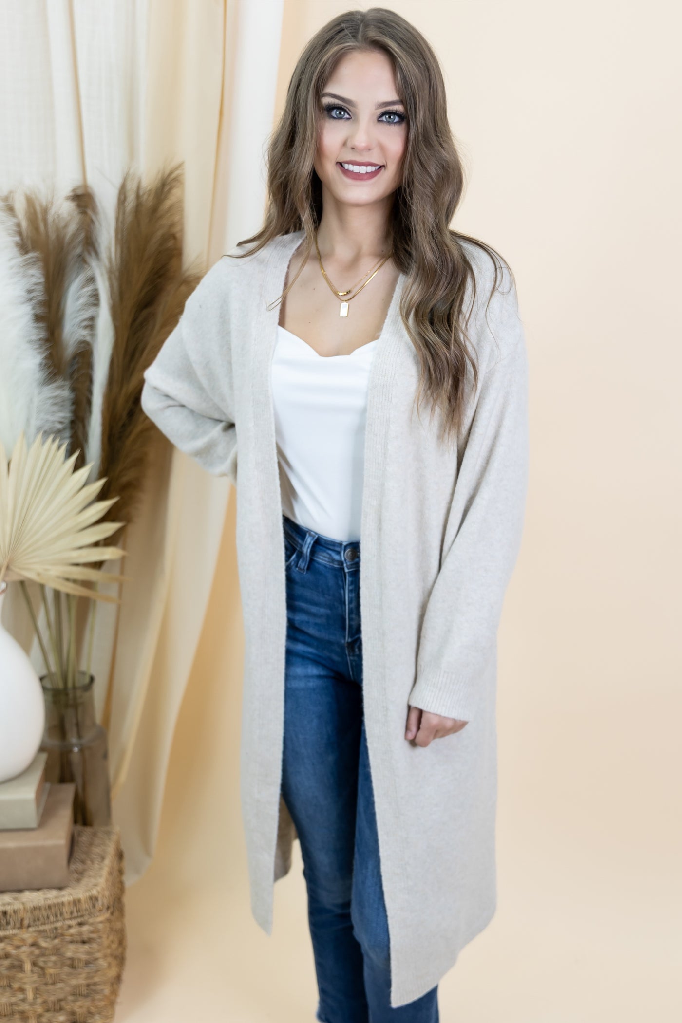 "In The Moment" Cardigan (Oatmeal)