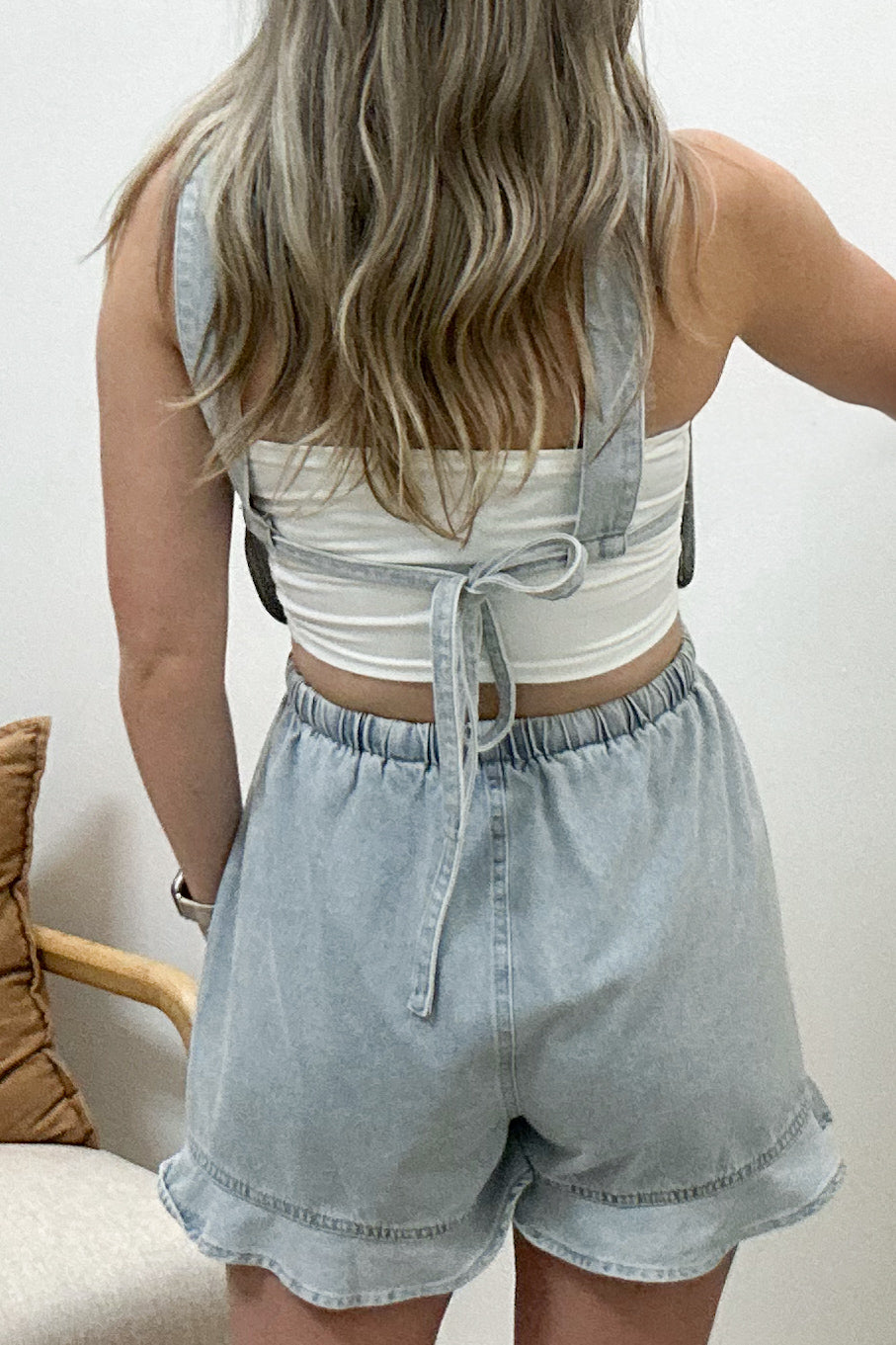 "Playful Summer" Romper (Denim)